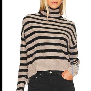 Autumn Cashmere Striped Turtleneck Sweater